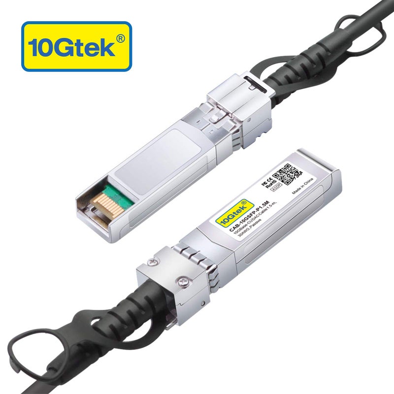 10Gtek SFP+ DAC Twinax Cable, Passive, Compatible with Cisco SFP-H10GB-CU1.5M, Ubiquiti UniFi, Fortinet and More, 1.5 Meter(5ft) - Image 2